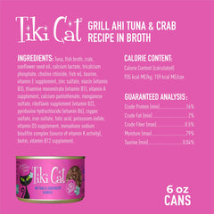 Tiki Cat Grill, atún real como primer ingrediente, soporte nutricional sabor.
