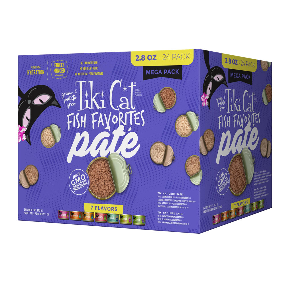 Tiki Cat Paté de Pescado Favorito: variedad de recetas para gatos