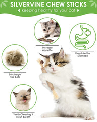 TINDTOP silvervine para gatos, estimula apetito y juego saludable.