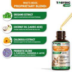 TOBYDIC solución para orejas y piel de perros y gatos, ayuda a mantener equilibrio cutáneo.