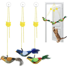 Tocirelo Pájaro Interactivo Colgante: conjunto de tres para entretenimiento continuo