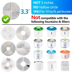 Filtro TOGGATH de tres etapas para fuente de gatos, filtración eficiente de partículas.