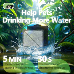 TOGGATH filtro carbón cuadrado para Viva Pet: agua más suave para beber.