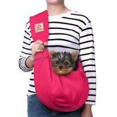 TOMKAS sling para perro pequeño en rosa, cómodo para paseos diarios