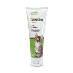 Tomlyn Nutri-Cal gel para gatitos, empaque visible, fuente conveniente de calorías para crecimiento.