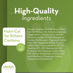 Tomlyn Nutri-Cal gel, gato comiendo, integración suave en su rutina.