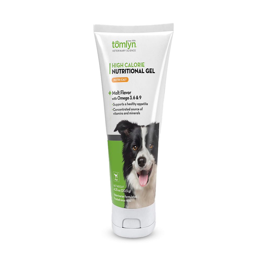 Tomlyn Nutri-Cal gel sabor malt, suplemento calĂłrico para perros.