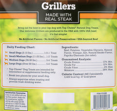 Top-Chews Grillers, snacks para perros, textura crocante para masticar.