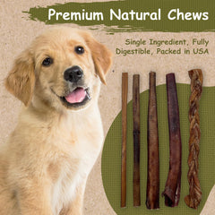 Top Dog Chews palito libre de cuero crudo para masticación segura