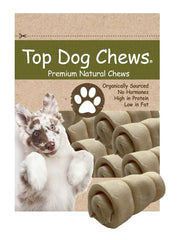 Top Dog Chews rollos de mejilla de res 3 pulgadas, paquete de 10 para masticación prolongada