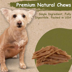 Top Dog Chews tendones de pavo planos, ingrediente único sin granos para perros
