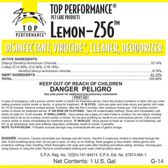 Top Performance 256 aroma limón, desodoriza jaulas en clínicas veterinarias.