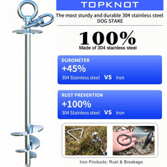 Cables TOPKNOT de veinte pies para perros grandes.
