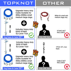 TopKnot clips de acero inoxidable, fijación fiable para perros grandes