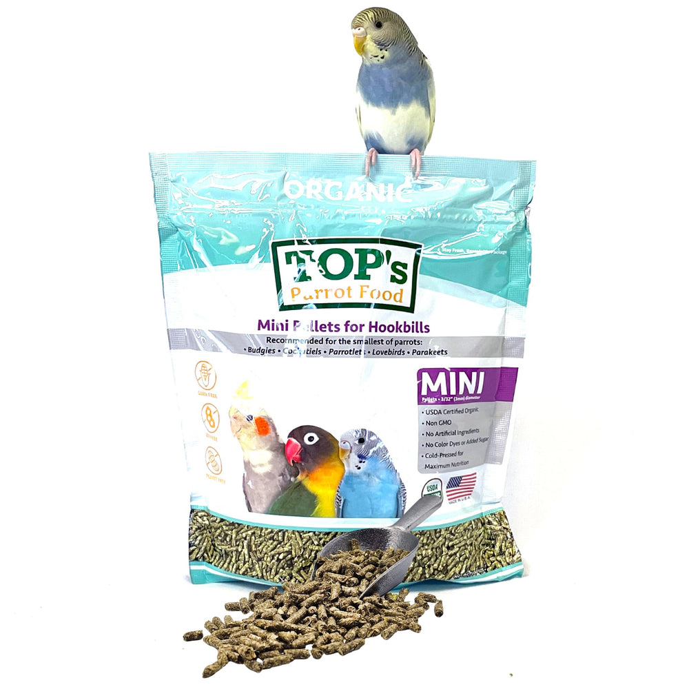 TOP's Parrot Food Mini Granulos envase de 4 libras para aves pequeñas