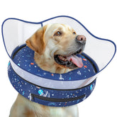 Collar inflable dona de Toptakeit para perro evita lamido y favorece recuperación.