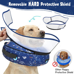 Toptakeit collar inflable rosquilla, detalle del escudo, bloqueo efectivo de lamidos