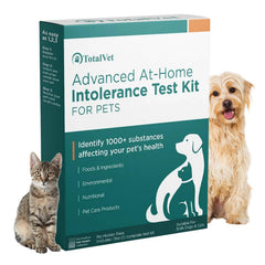 TotalVet prueba de alergias para perros con muestra de pelo, útil para detectar sensibilidades.
