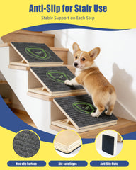 TOZZWAIG rampa de madera estable, ángulo ajustable para escaleras diferentes.