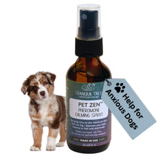 Tranquil Tails Feromona para perros, botella para calmar perros de cualquier tamaño.