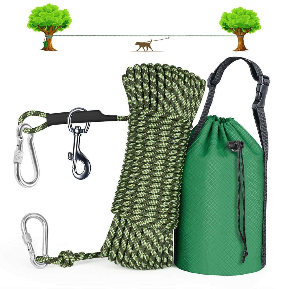 Tresbro correa de camping para perro de 50 pies, ideal para paseos y áreas abiertas