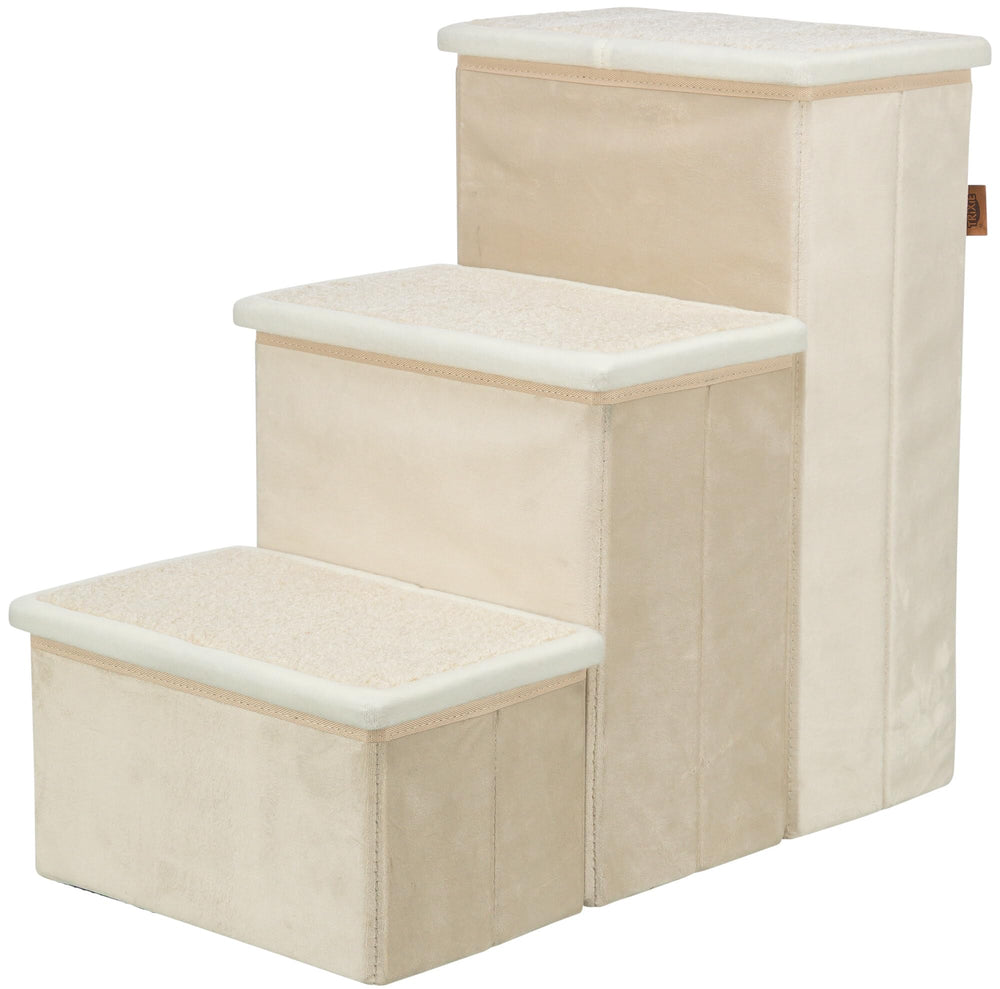 TRIXIE escaleras para mascotas Velour 3 pasos beige para subir con comodidad