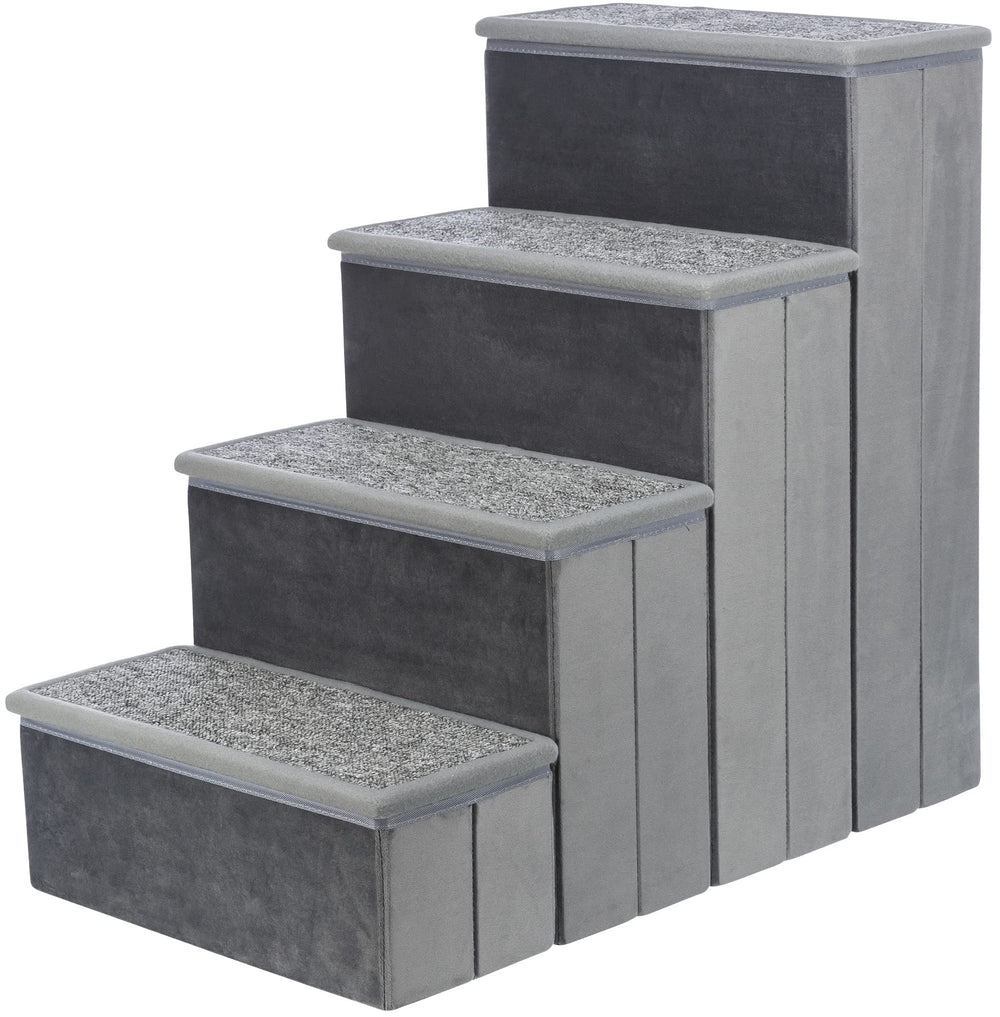 TRIXIE Velour escaleras para perros, 4 pasos para subir a la cama.