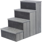 TRIXIE Velour escaleras para perros, 4 pasos para subir a la cama.