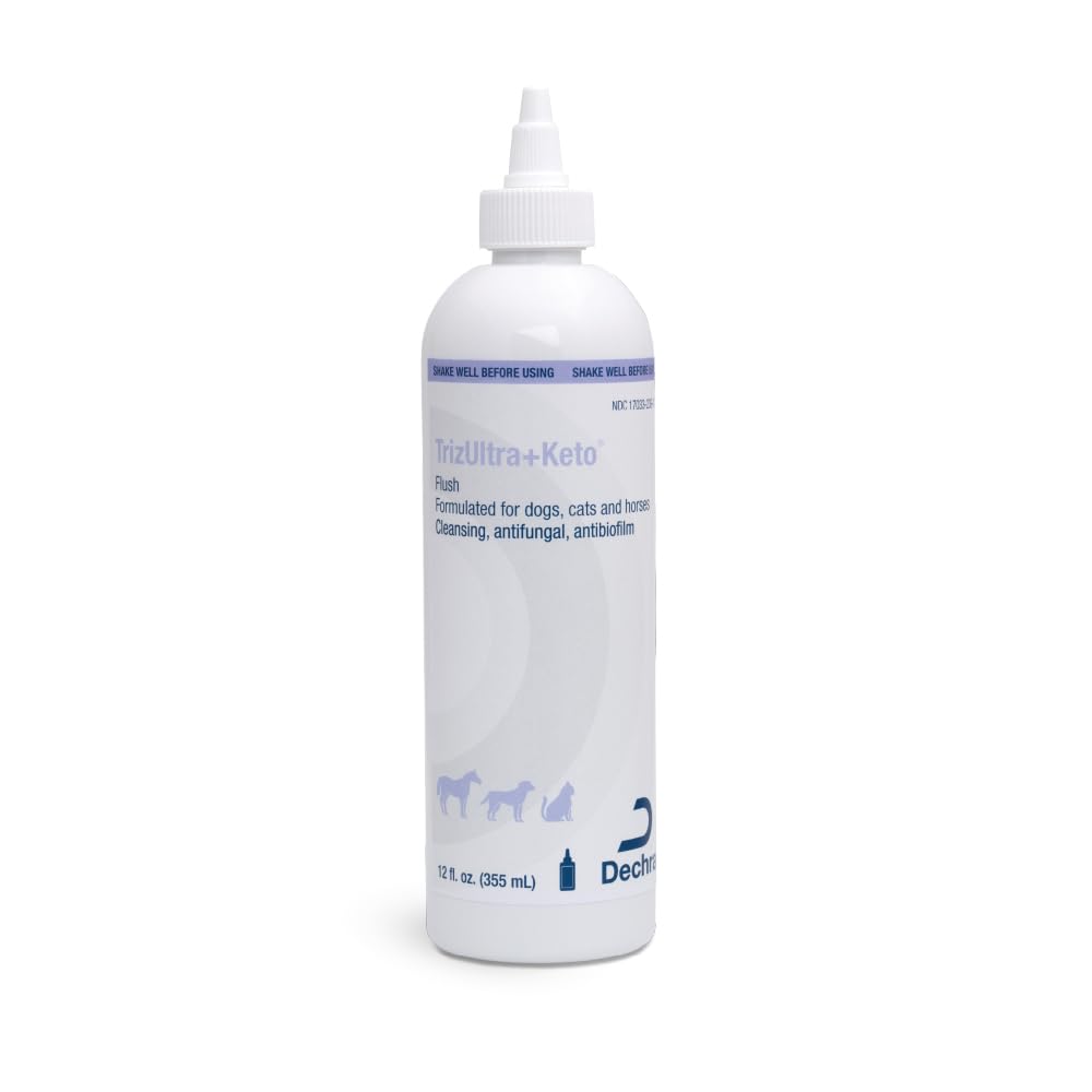 TrizULTRA + Keto Flush, botella de 12 oz para limpieza suave de oídos.