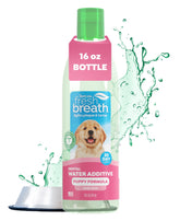 TropiClean aliento fresco: aditivo de agua para cachorros que ayuda a mantener el aliento.