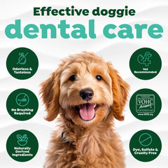 TropiClean aprobado VOHC/NASC: aditivo de agua para perro, respaldo de estándares de salud bucal.