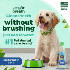 TropiClean solución en agua para blanquear dientes caninos.