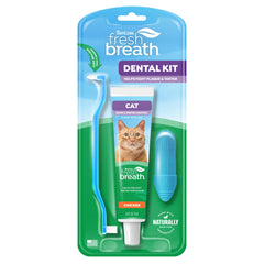 Cepillo dental ergonómico TropiClean para gatos mejora la limpieza en casa.