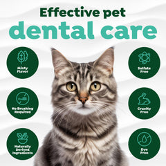 Tropiclean controla placa y sarro en gatos para higiene bucal.