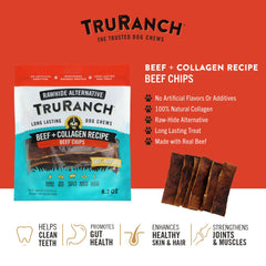 TRURANCH Chips Colágeno para perros, textura dura para mordida prolongada