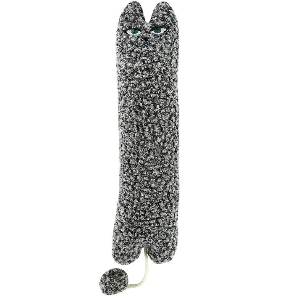 TTcat coussin chatnip silvervine gris, idéal pour câlins et jeux interactifs.