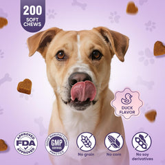 Pieza masticable de glucosamina TTLXRL, sabor pato, textura agradable para perros.