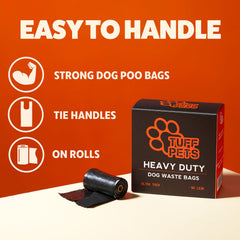 Tuff Pets rollos-bolsas compatibles con dispensadores para facilitar paseos.