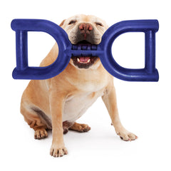 El Juguete de tracción de Tuff Pupper en primer plano, ideal para juego interactivo.