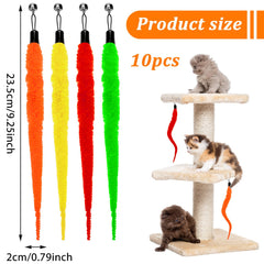 Gusano de gato Tweruna, colores vibrantes para atracción felina.