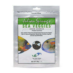Two Little Fishies Sea Veg-Green Seaweed, empaque de 1 oz, rico en nutrientes para herbĂvoros.