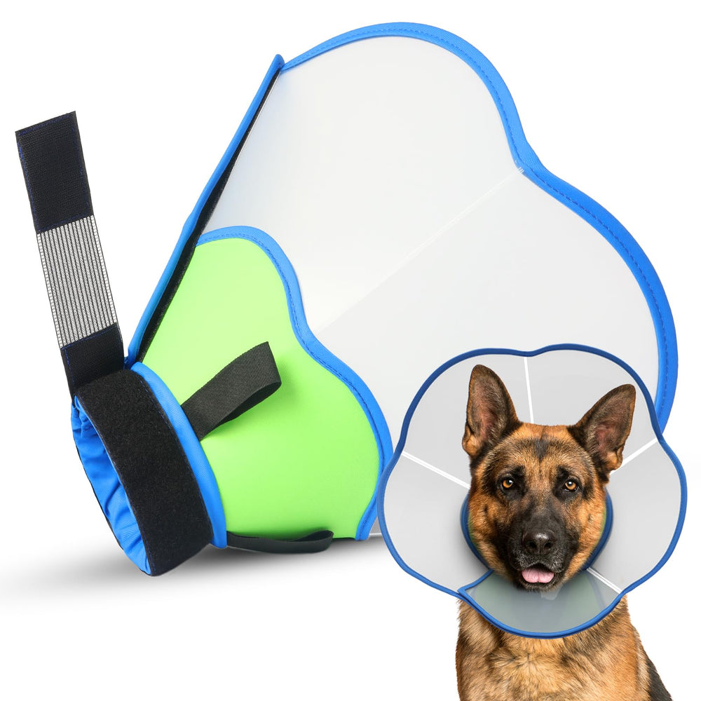 Cono TZBEINN de plástico duro para perros XL; protección durante recuperación.