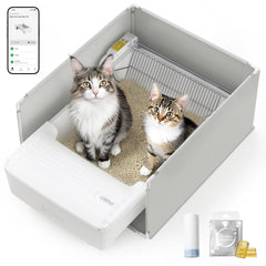 UBPET caja de arena automática con apertura superior, acceso cómodo para gatos