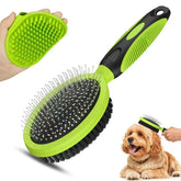 UGNEL cepillo doble cara deslanado para perros y gatos, reduce pelo suelto
