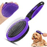 UGNEL cepillo doble caras para perros y gatos, deslanado eficiente y masaje suave.