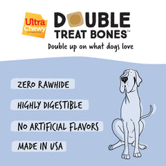 Ultra Chewy doble-trat hueso platano: textura suave y duradera.