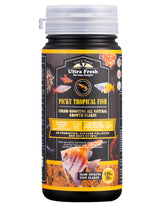 Ultra Fresh Flakes Tropical envase abierto; colores vivos y palatabilidad para peces tropicales.