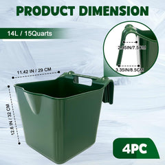 Umisu cubos de alimento para caballos verde, 4 unidades, ahorro de espacio