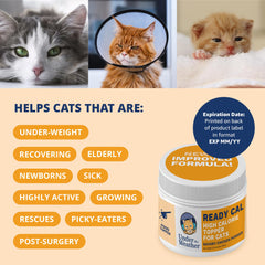 Under the Weather Ready Cal, polvo con vitaminas y minerales para energía felina.