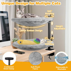 Unidevice estructura de metal resistente para dos gatos, estable y seguro